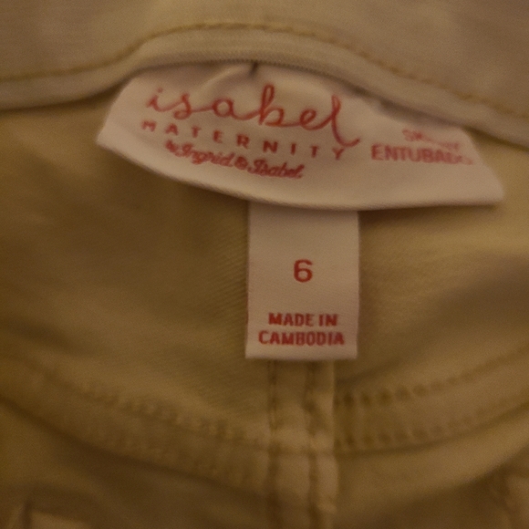 Side Panel Skinny Maternity Jeans - Isabel Maternity Ecru Cream - Picture 4 of 7